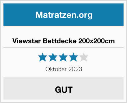  Viewstar Bettdecke 200x200cm Test