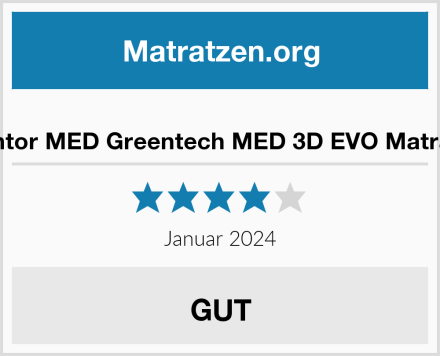  Mentor MED Greentech MED 3D EVO Matratze Test