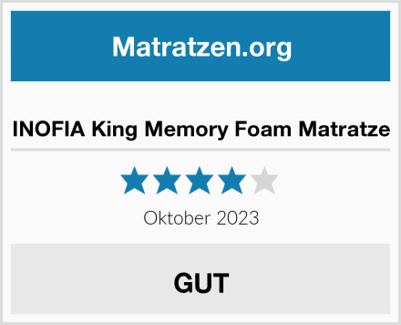  INOFIA King Memory Foam Matratze Test