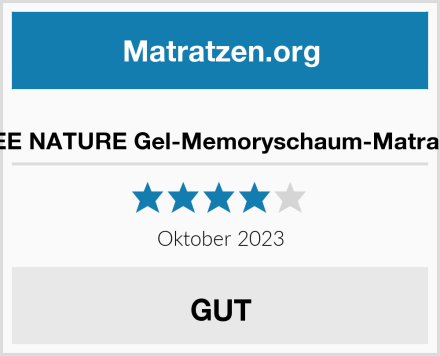  IYEE NATURE Gel-Memoryschaum-Matratze Test