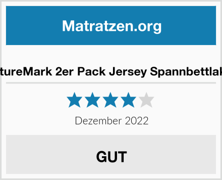  NatureMark 2er Pack Jersey Spannbettlaken Test