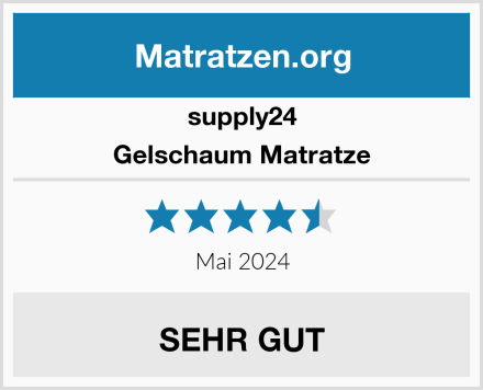 supply24 Gelschaum Matratze Test