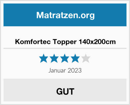  Komfortec Topper 140x200cm Test