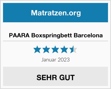  PAARA Boxspringbett Barcelona Test