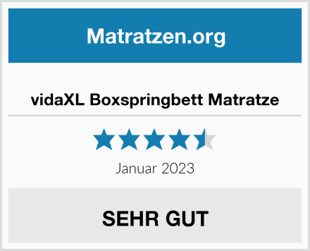  vidaXL Boxspringbett Matratze Test