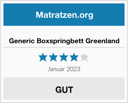  Generic Boxspringbett Greenland Test
