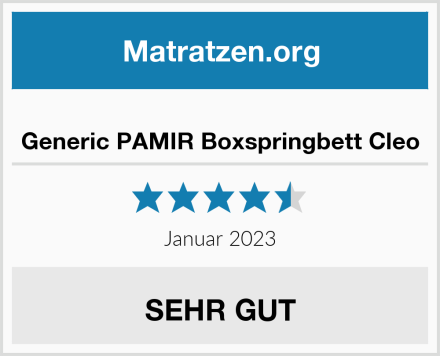  Generic PAMIR Boxspringbett Cleo Test