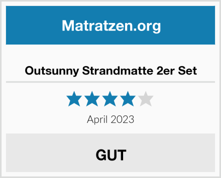  Outsunny Strandmatte 2er Set Test