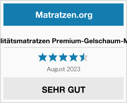  AM Qualitätsmatratzen Premium-Gelschaum-Matratze Test