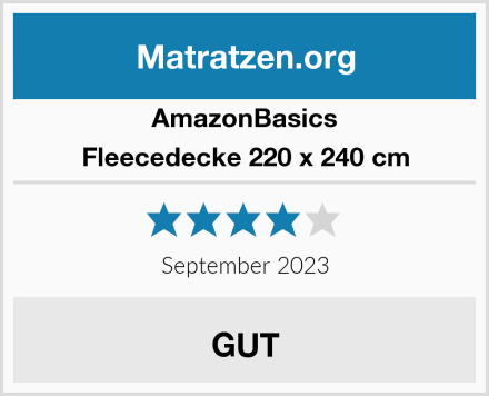 AmazonBasics Fleecedecke 220 x 240 cm Test