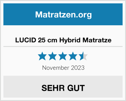  LUCID 25 cm Hybrid Matratze Test