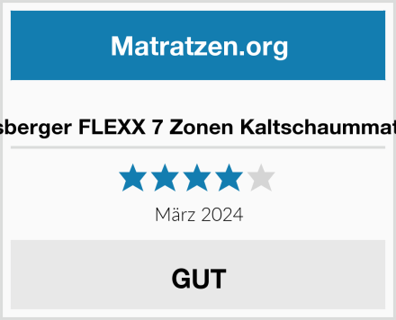  Arensberger FLEXX 7 Zonen Kaltschaummatratze Test