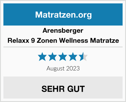 Arensberger Relaxx 9 Zonen Wellness Matratze Test