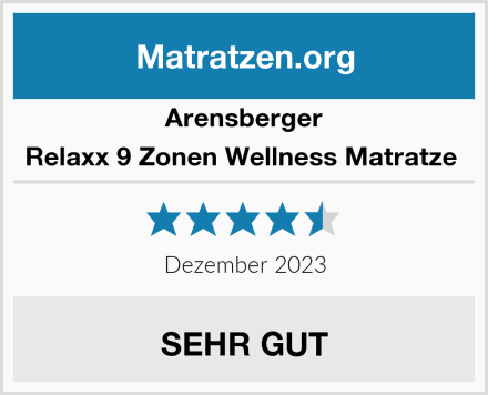 Arensberger Relaxx 9 Zonen Wellness Matratze  Test