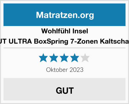 Wohlfühl Insel XXL MAMMUT ULTRA BoxSpring 7-Zonen Kaltschaum Matratze Test