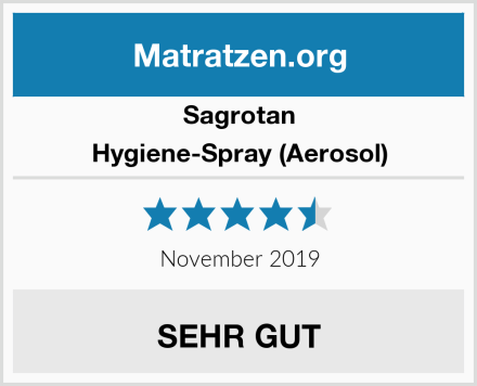 Sagrotan Hygiene-Spray (Aerosol) Test