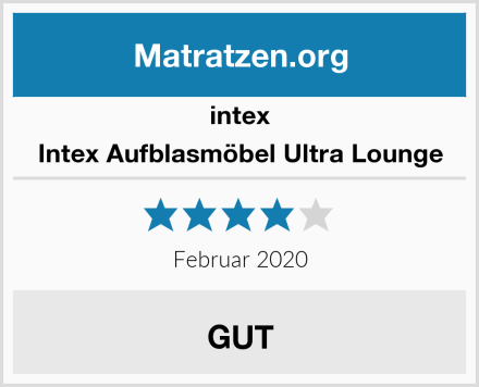 intex Intex Aufblasmöbel Ultra Lounge Test