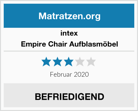 intex Empire Chair Aufblasmöbel Test