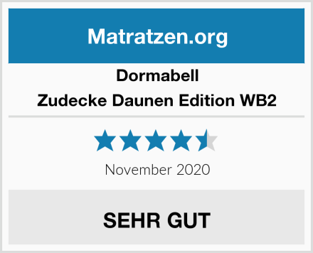 Dormabell Zudecke Daunen Edition WB2 Test