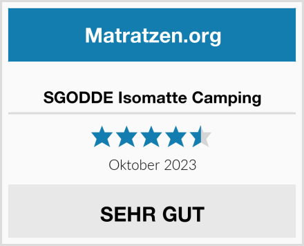  SGODDE Isomatte Camping Test