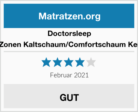 Doctorsleep medidoc 7 Zonen Kaltschaum/Comfortschaum Kern Matratze Test