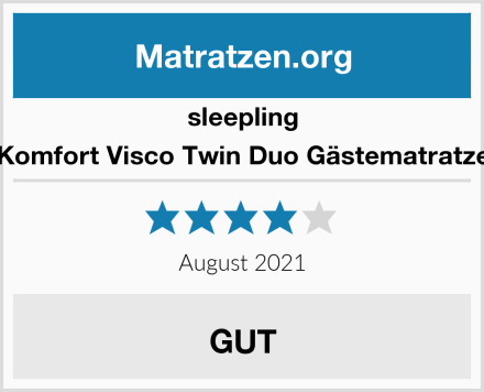 sleepling Komfort Visco Twin Duo Gästematratze Test