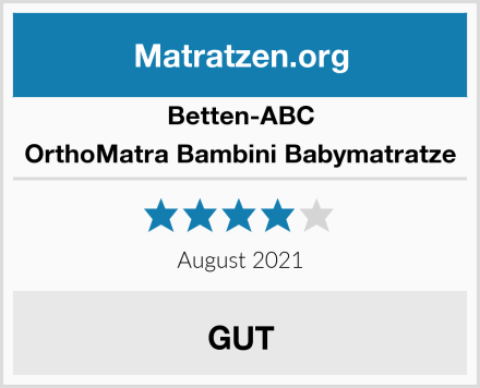 Betten-ABC OrthoMatra Bambini Babymatratze Test