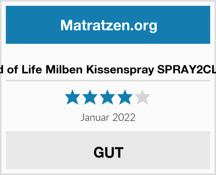  Third of Life Milben Kissenspray SPRAY2CLEAN Test