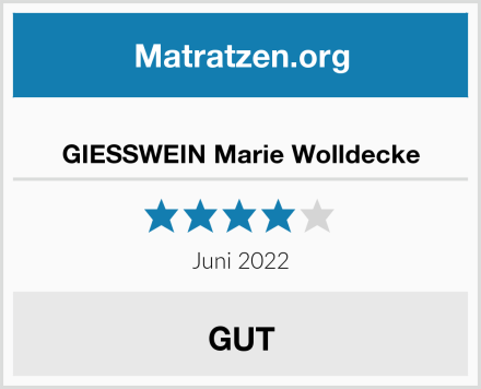  GIESSWEIN Marie Wolldecke Test
