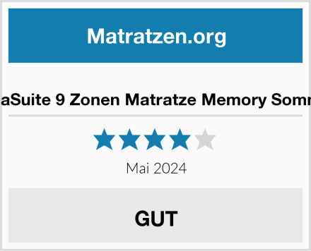  MiaSuite 9 Zonen Matratze Memory Sommo Test