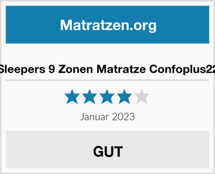  Sleepers 9 Zonen Matratze Confoplus22 Test