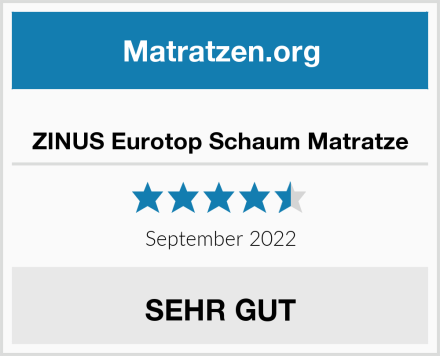  ZINUS Eurotop Schaum Matratze Test