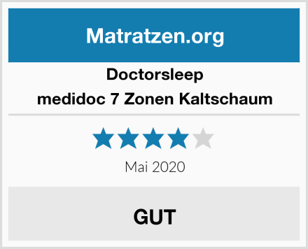 Doctorsleep medidoc 7 Zonen Kaltschaum Test
